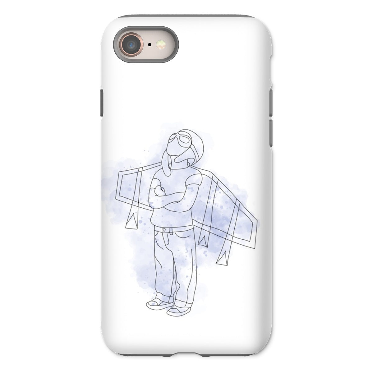 Little Aviator Line Drawing Tough Phone Case