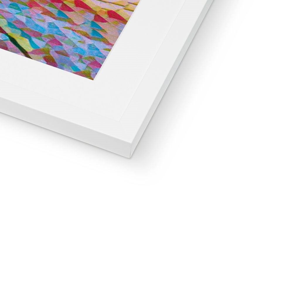 Mosaic Style Colour Pop - Hong Kong Taxi Framed & Mounted Print