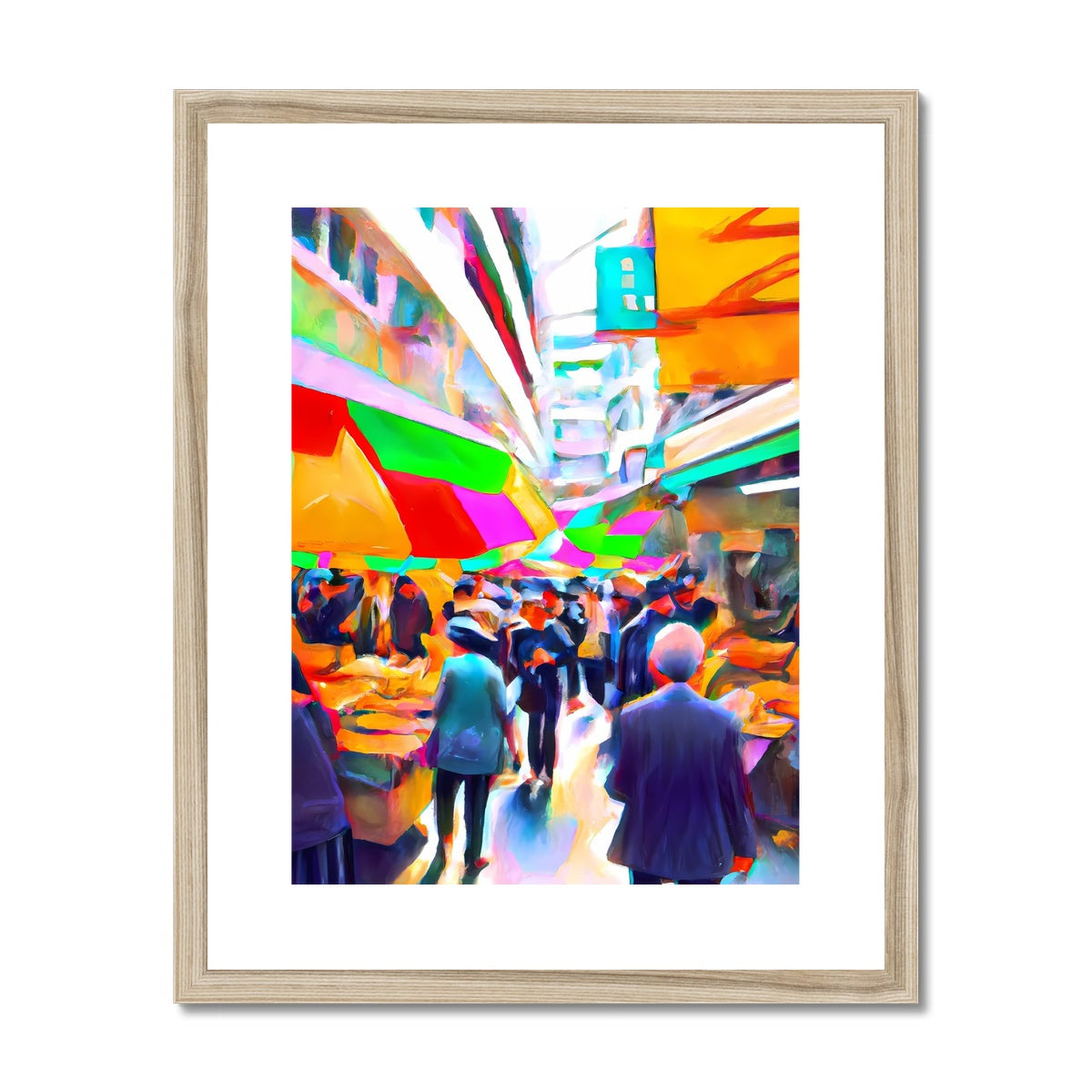 Hong Kong Impressions - Outdoor Market Framed & Mounted Print