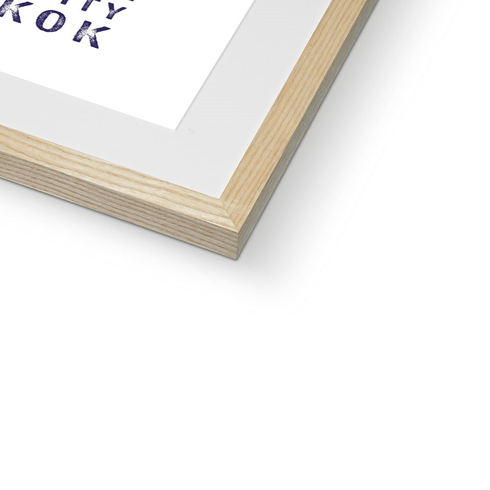 Hong Kong Places (White) Framed & Mounted Print