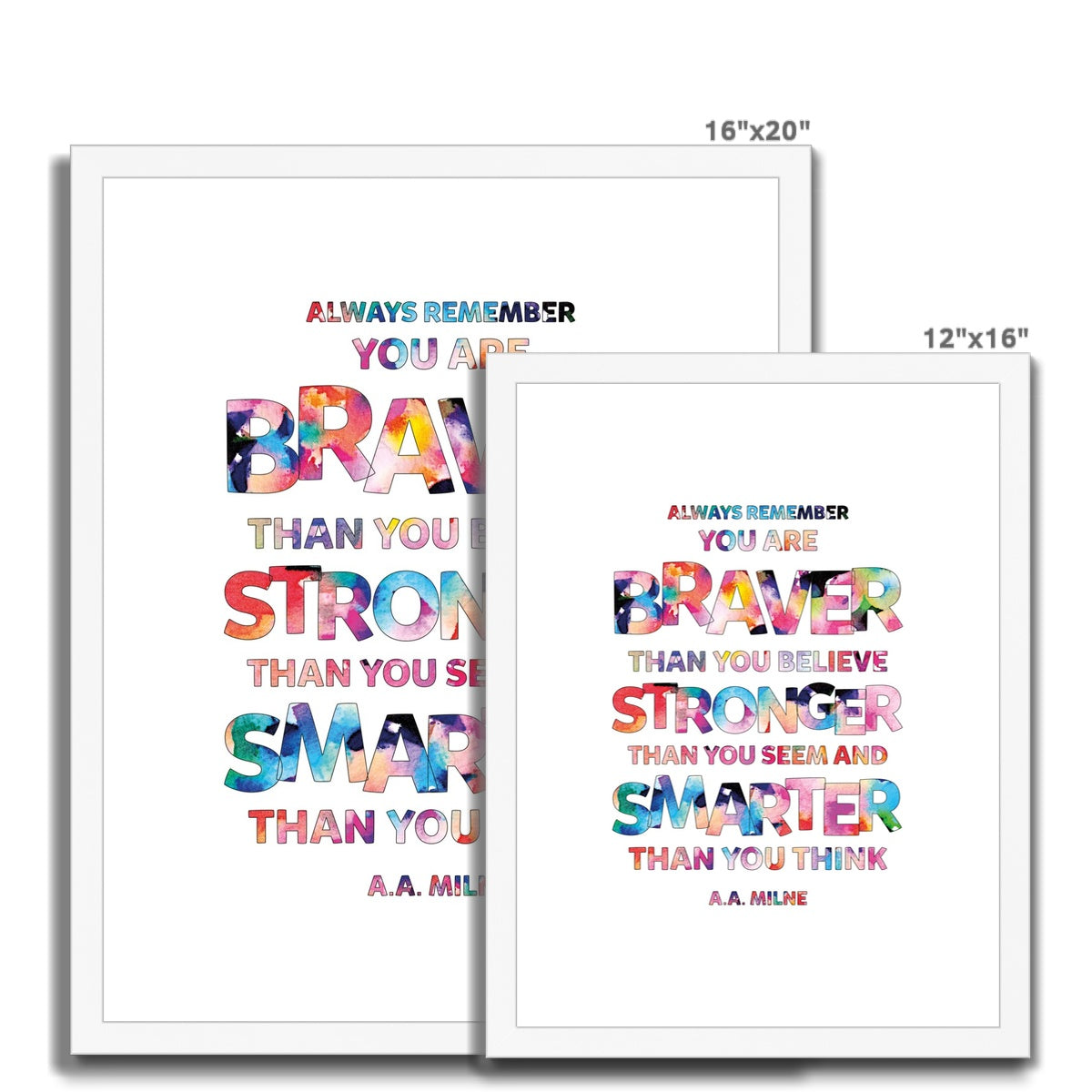 Braver Stronger Smarter Framed & Mounted Print