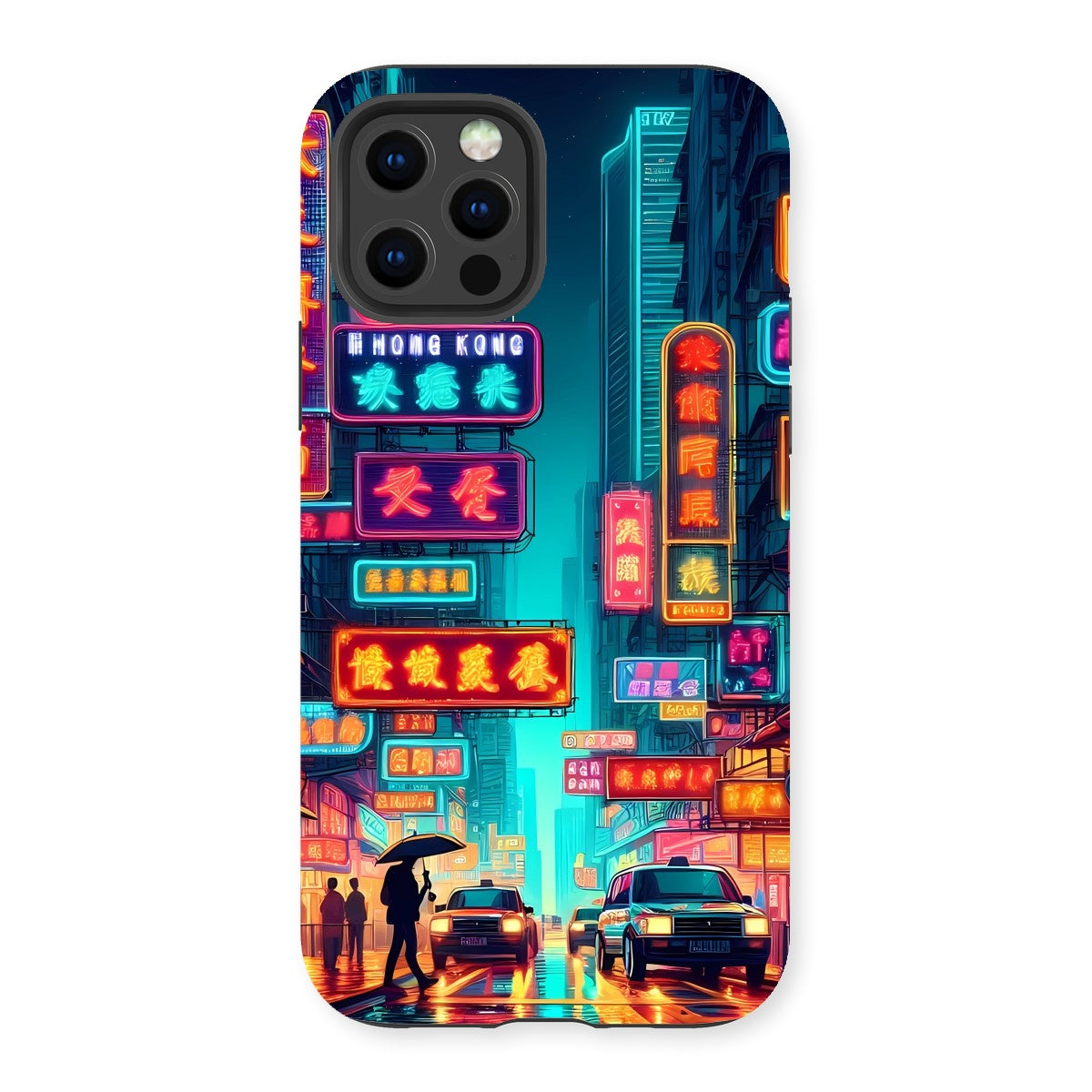 Hong Kong Night Time Neon Tough Phone Case