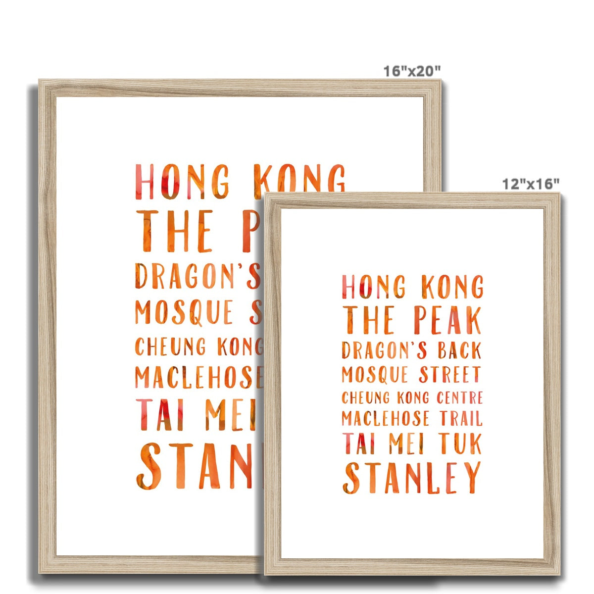 Favourite Places (Orange) Framed & Mounted Print