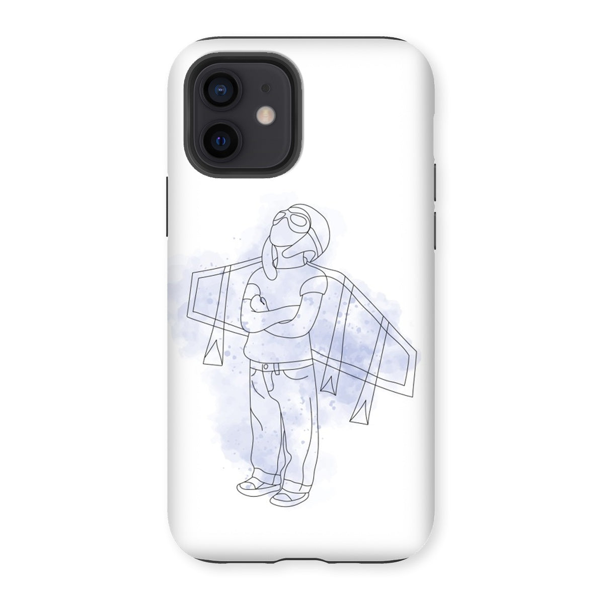 Little Aviator Line Drawing Tough Phone Case