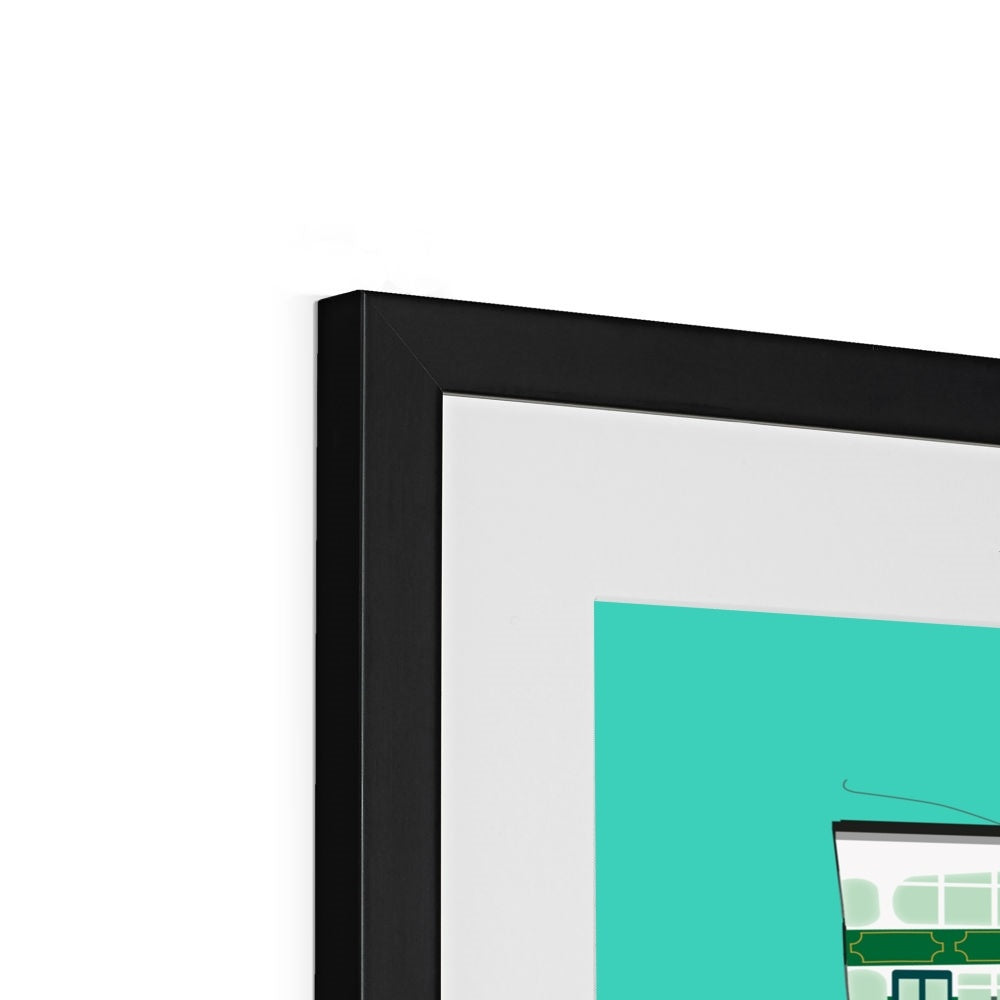 Hong Kong Tram Rows Framed & Mounted Print