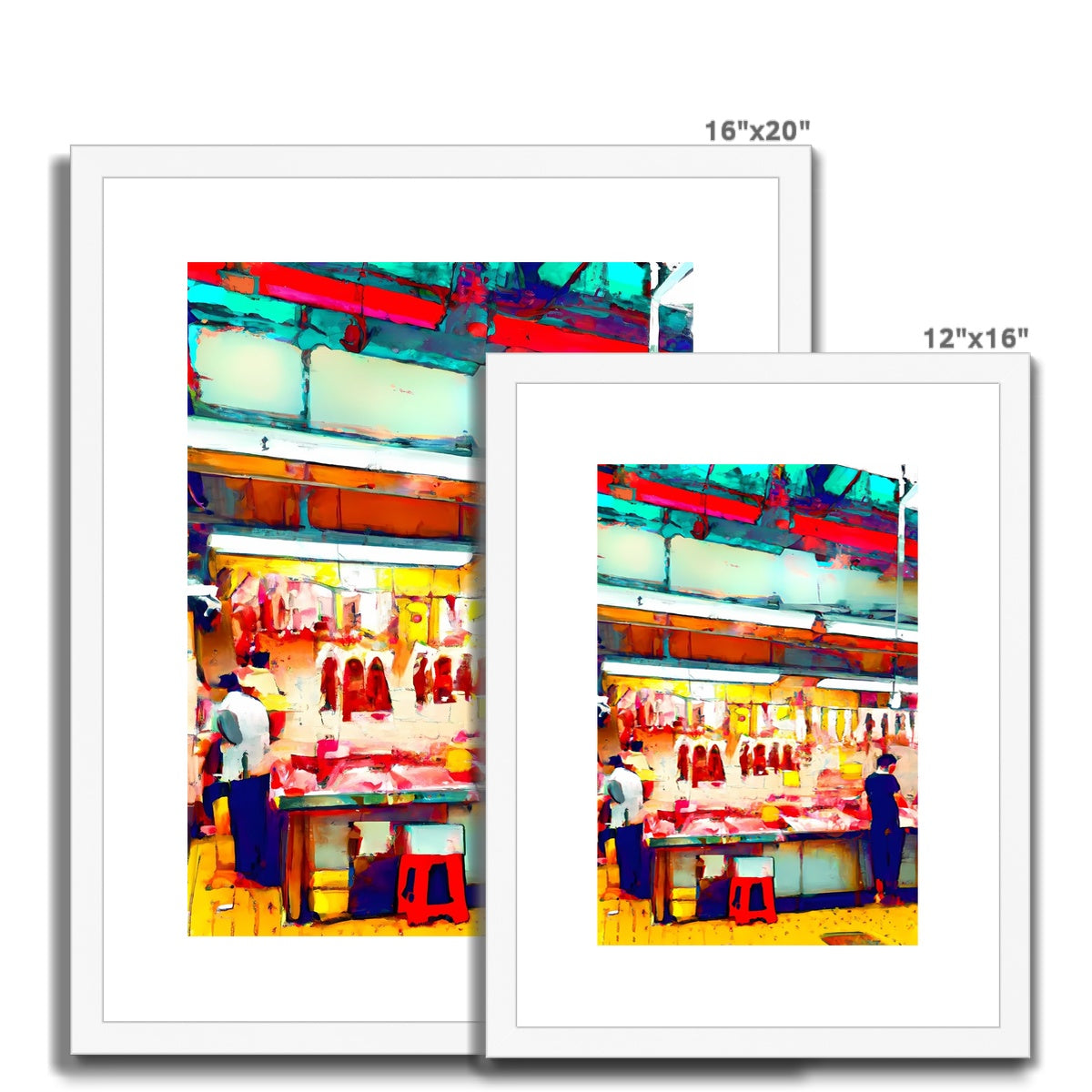 Hong Kong Impressions - Wet Market Framed & Mounted Print