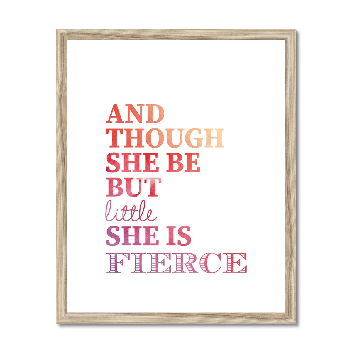 And Though She Be But Little Framed & Mounted Print