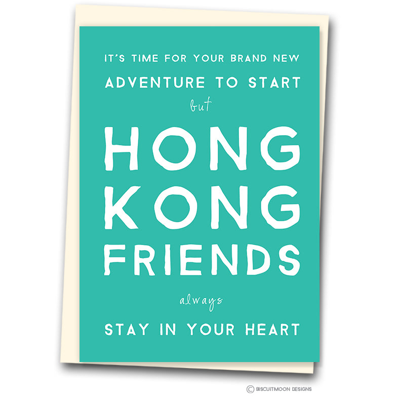 A4 Hong Kong Friends - Leaving Card