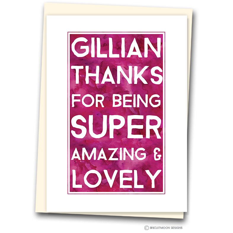 A4 Colleague / Friend card - Super, Amazing, & Lovely
