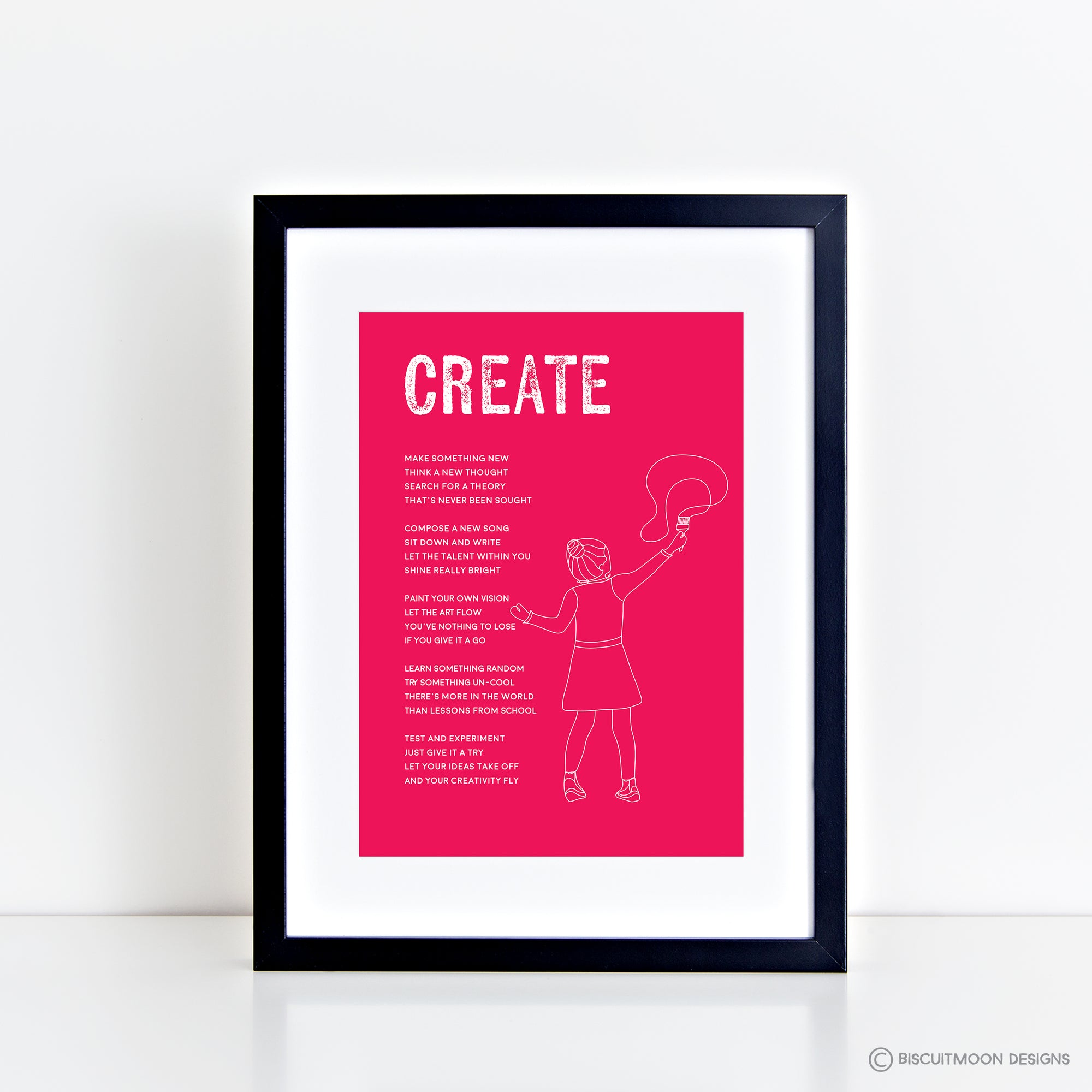 Child's Create, Laugh, Play, Read, Dream, & Love Poem Prints - The whole collection Bundle