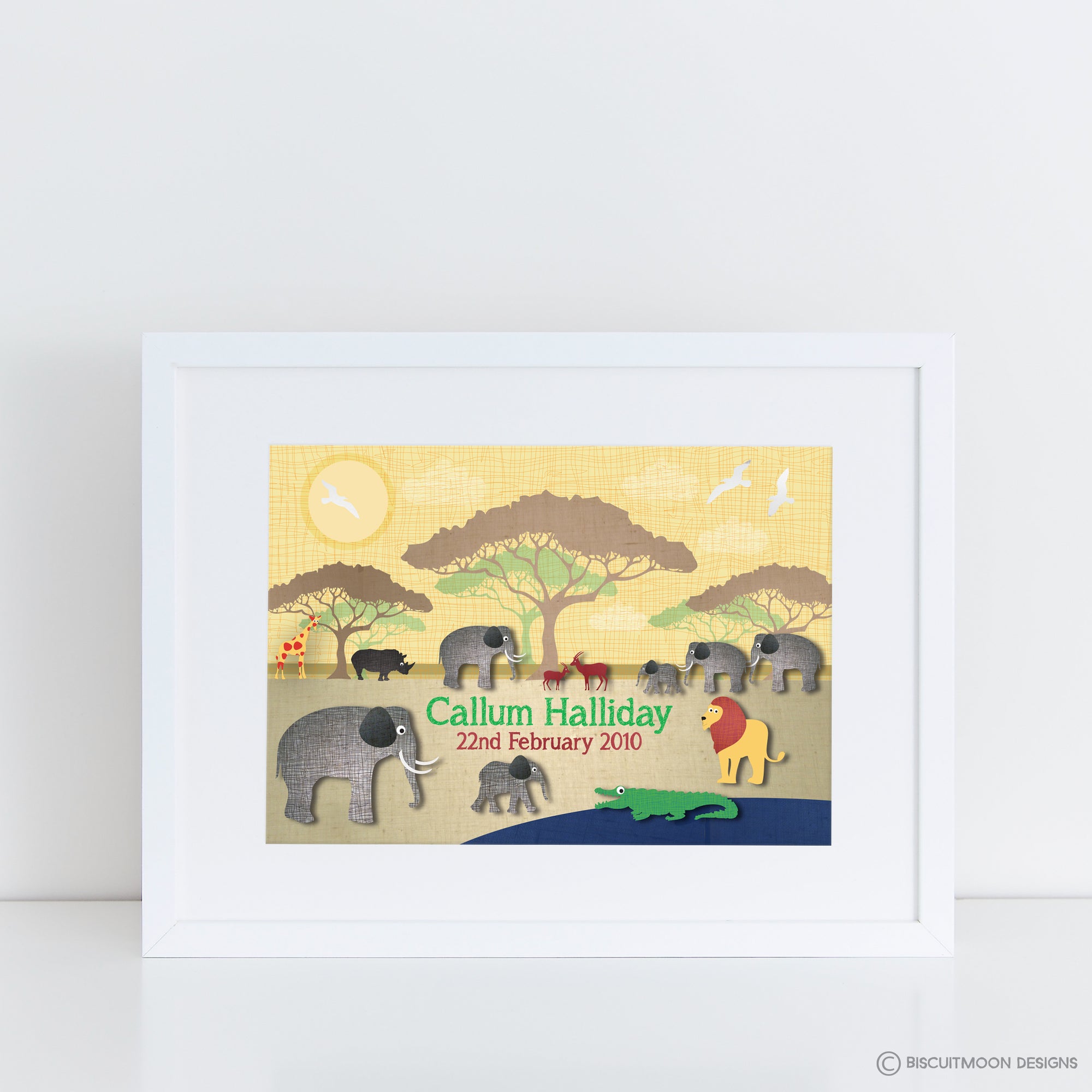 African Safari Name Print