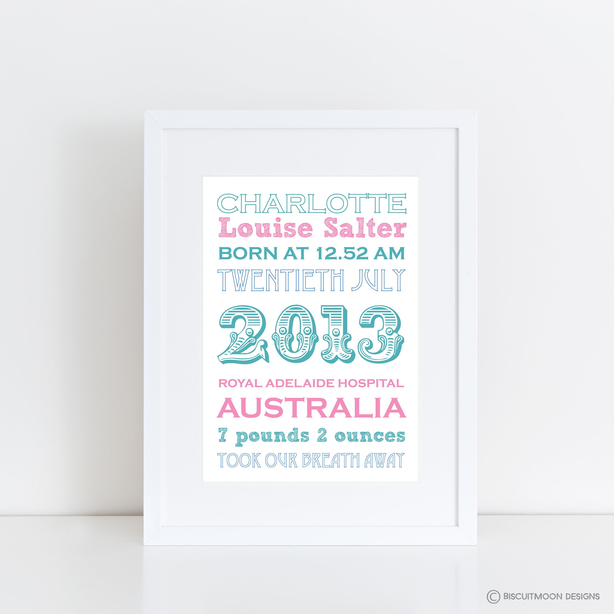 Simple Typography Name Print