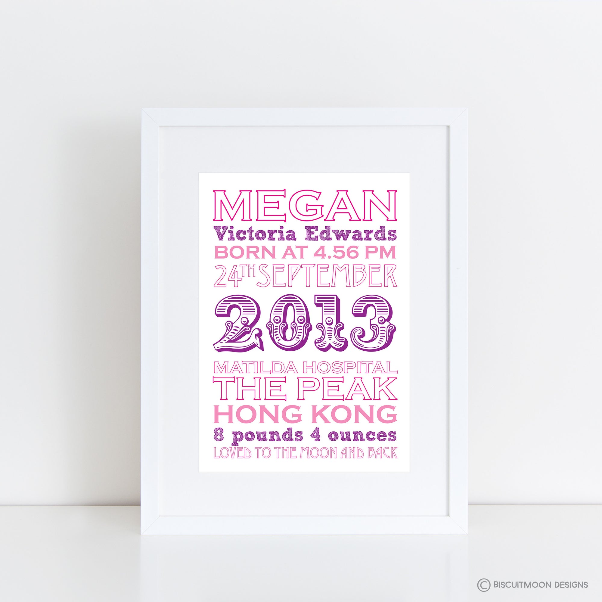 Simple Typography Name Print