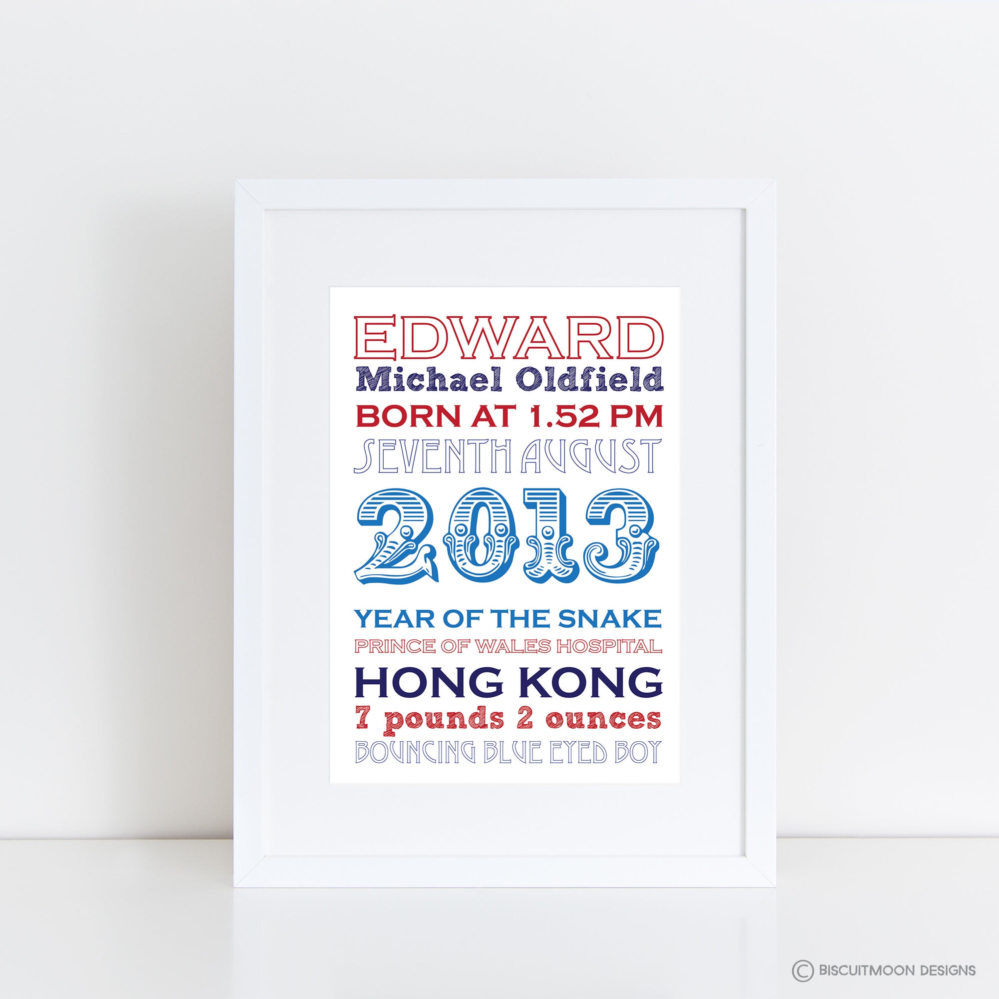 Simple Typography Name Print