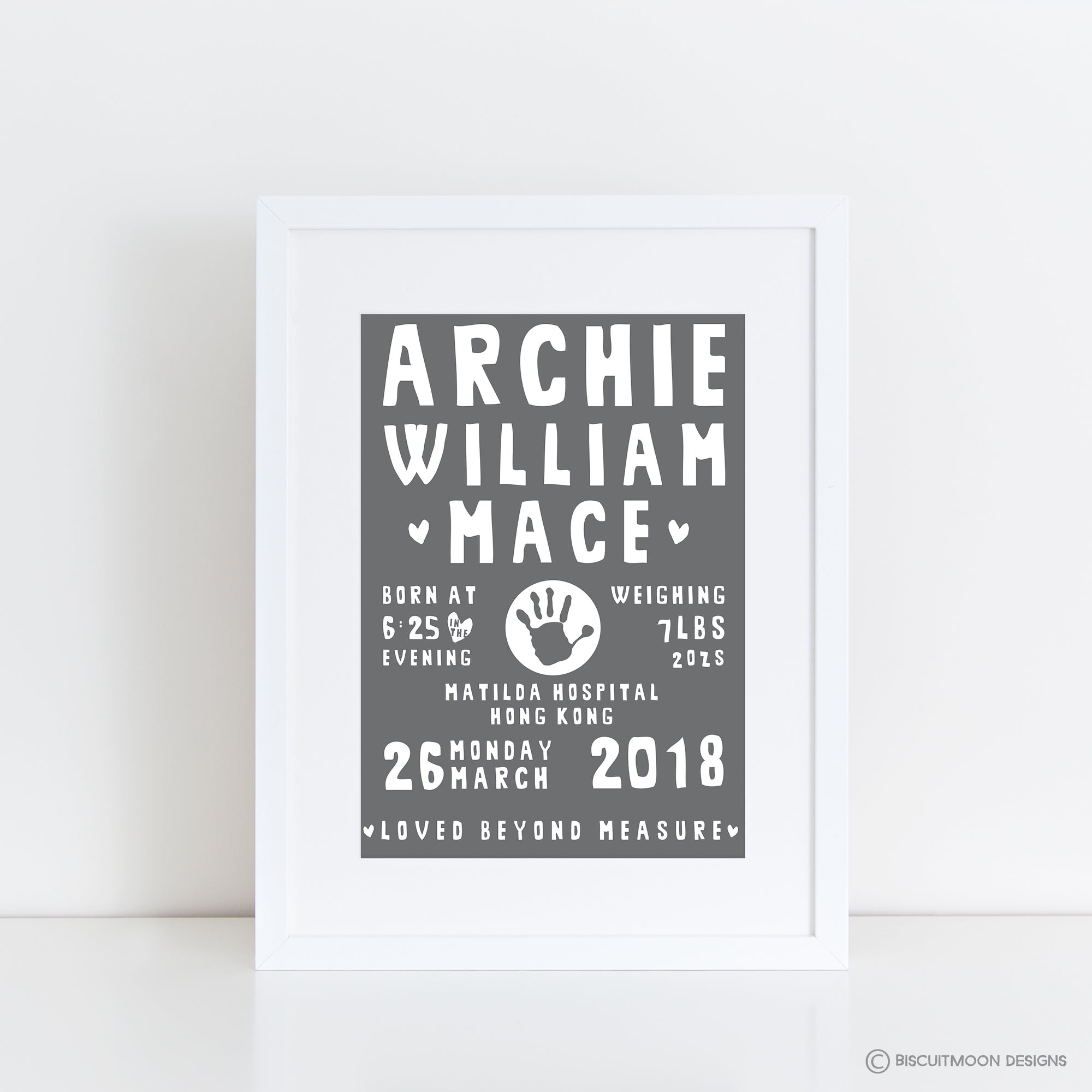 Personalised Birth Print