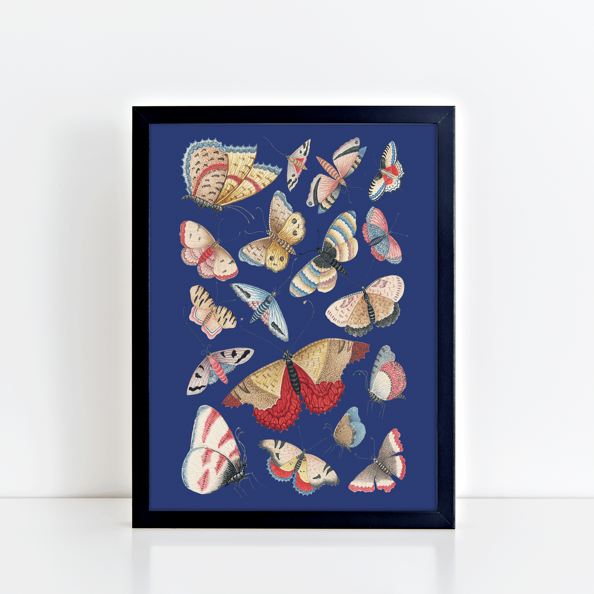 Vintage Butterflies (Dusky Purple) Print