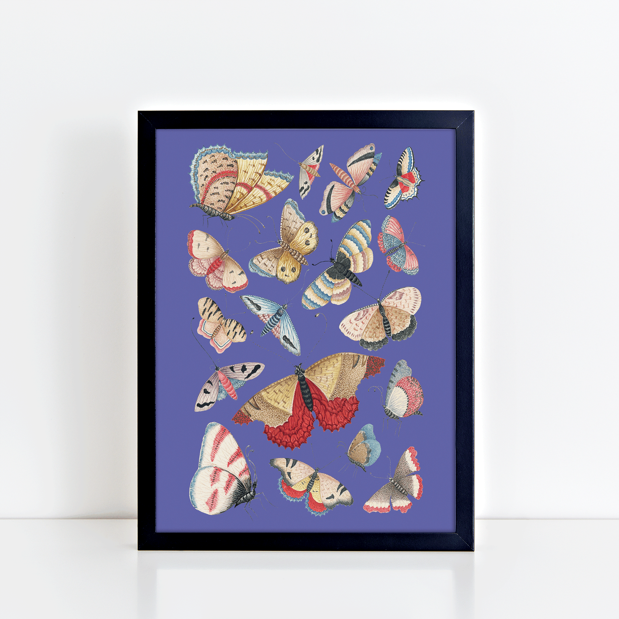 Vintage Butterflies (Lavender) Print