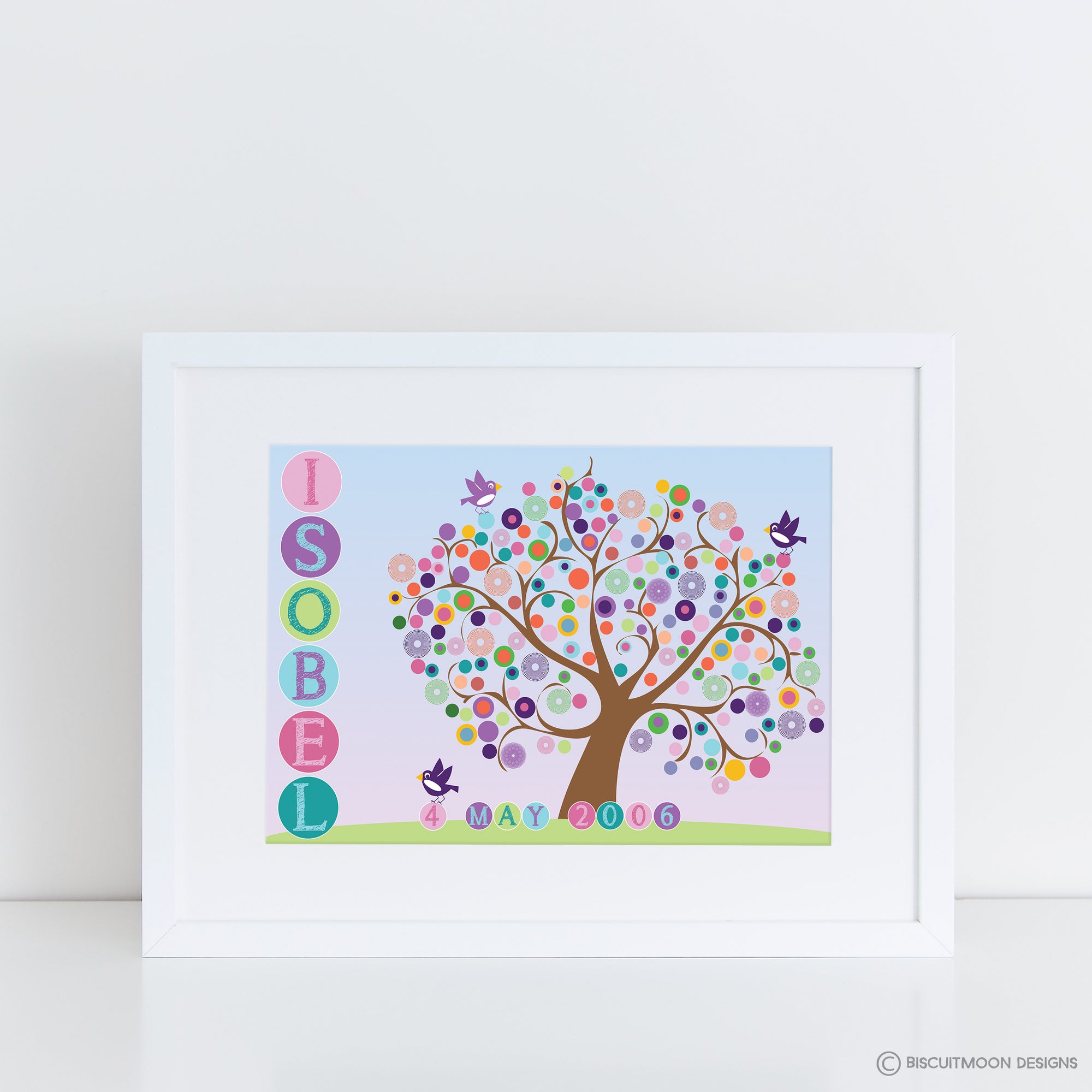Happy Tree Name Print