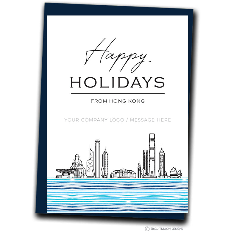 Company Waves / Hong Kong Skyline Corporate Christmas Cards