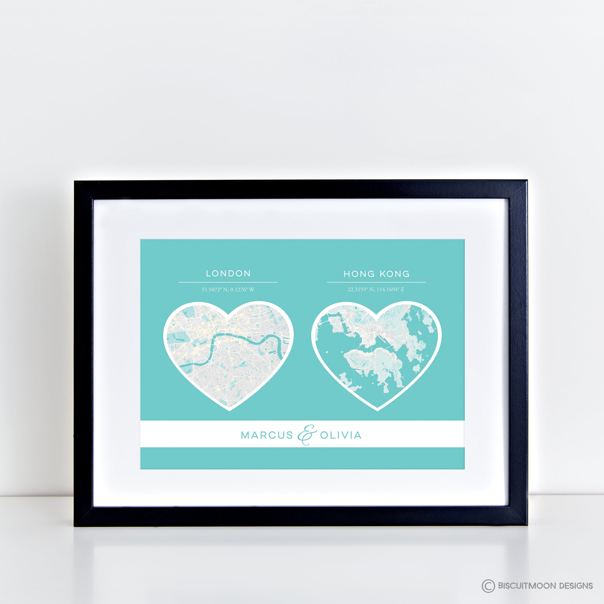 Duo Heart Landscape Print