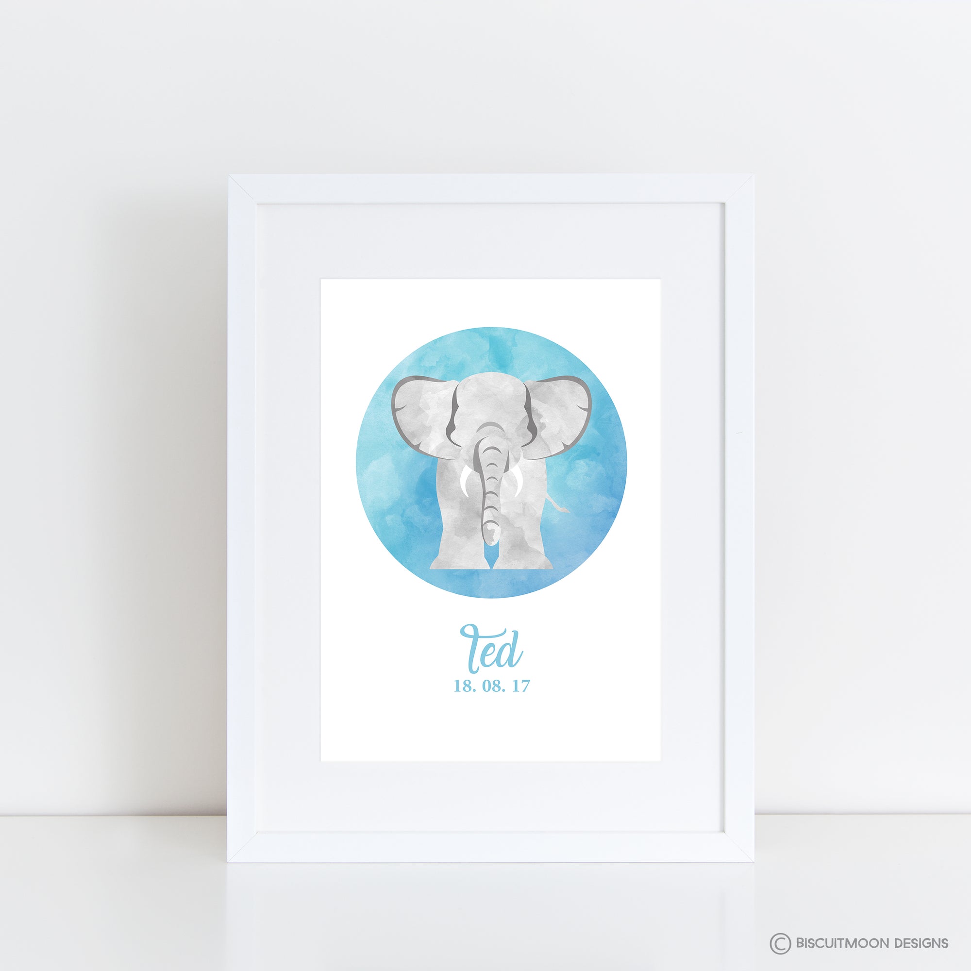 Elephant Personalised Name Print