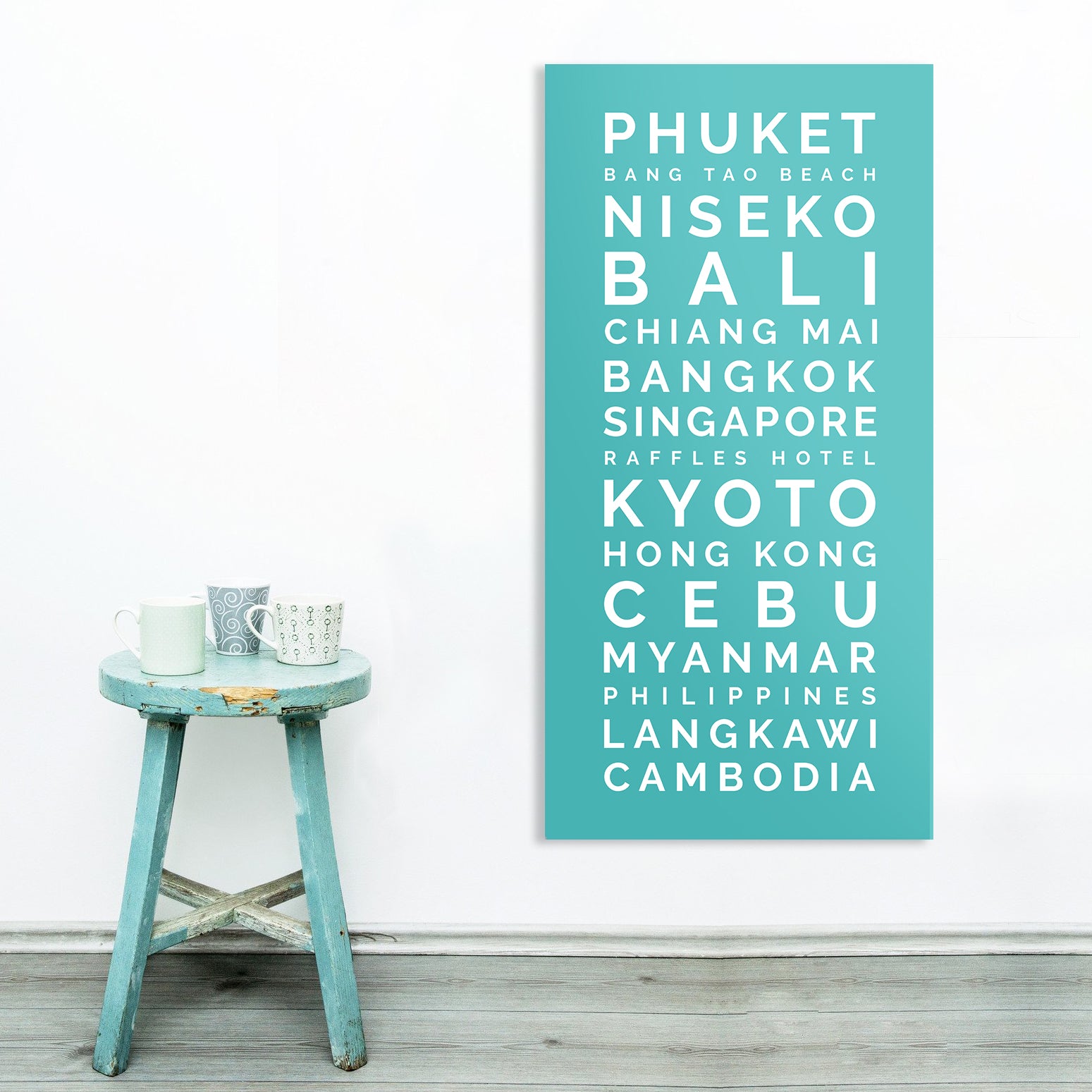 'My Favourite Places 2' Bus Scroll Canvas