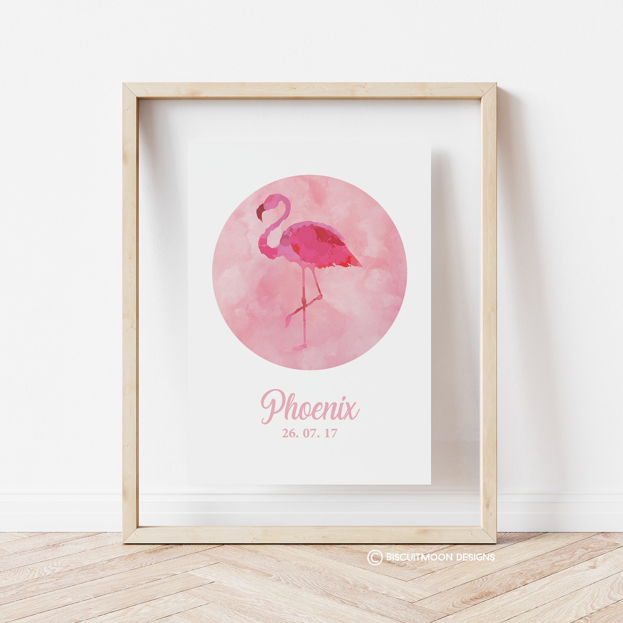 Flamingo Personalised Name Print
