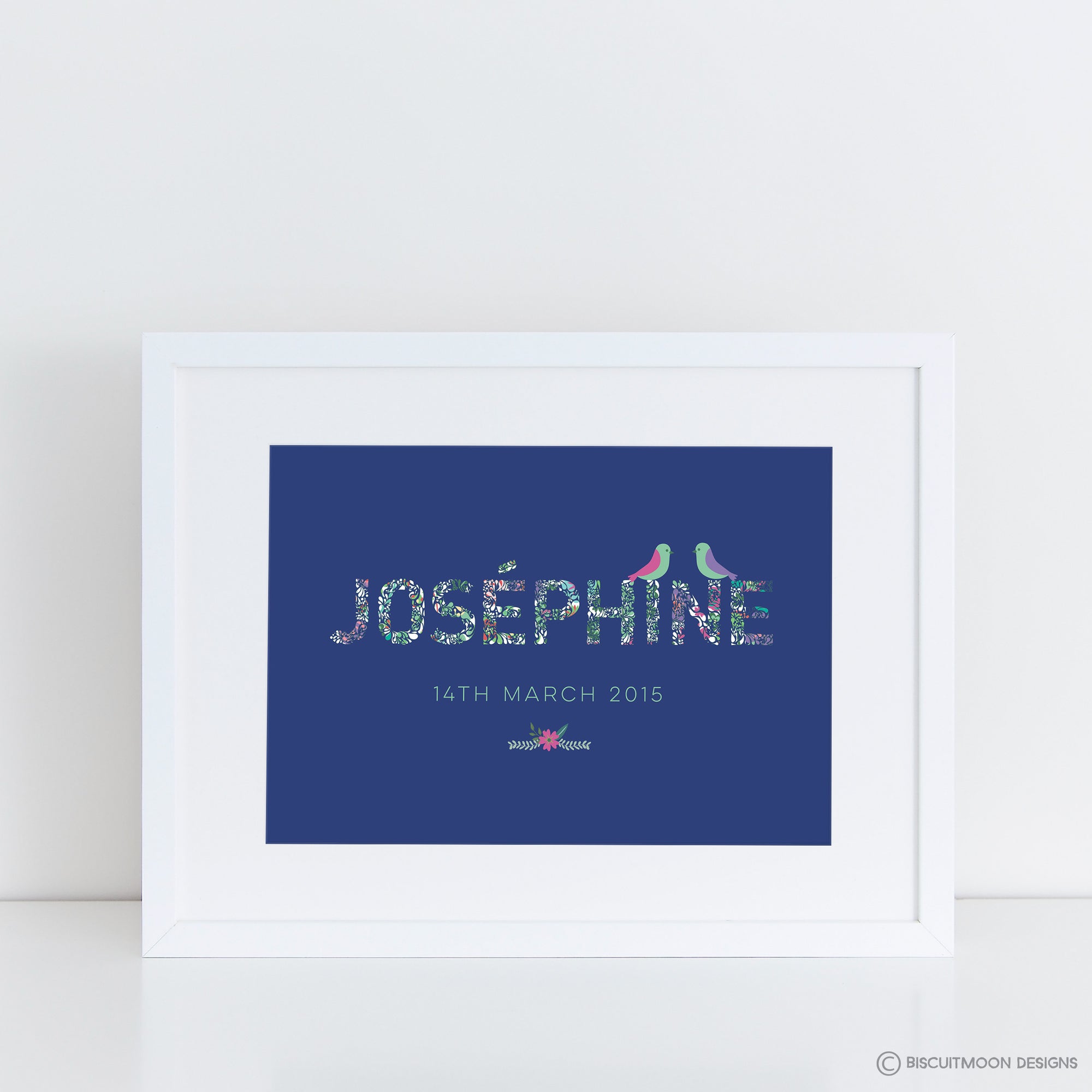 Flower Lettering Kids Name Print