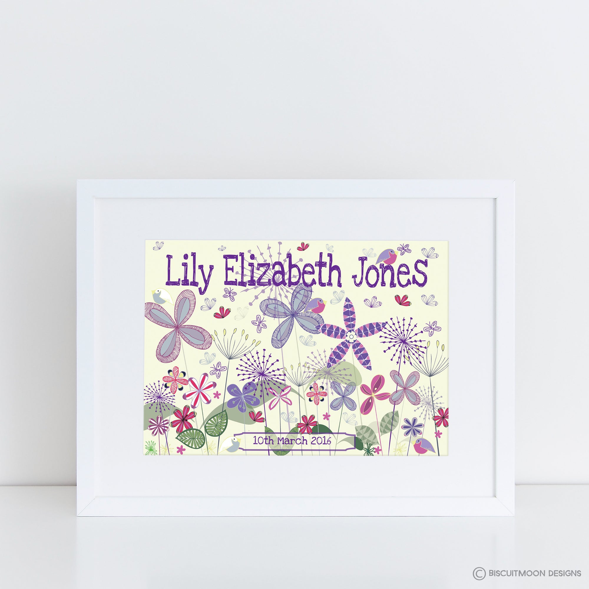Flower Medley Name Print