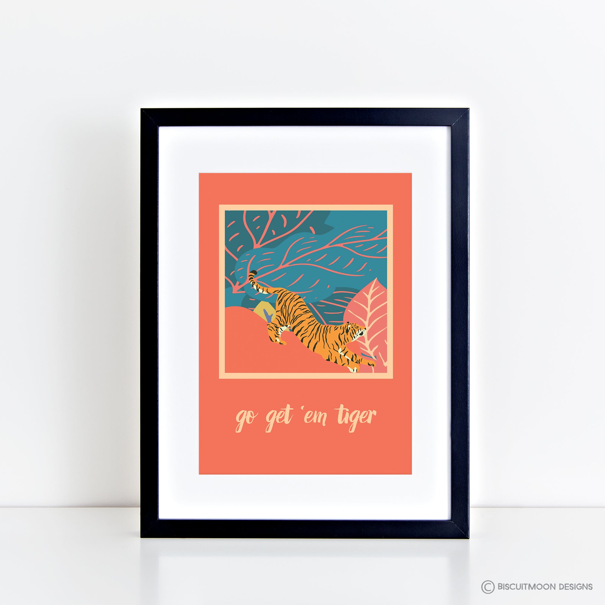 Go Get 'Em Tiger - Peach Print