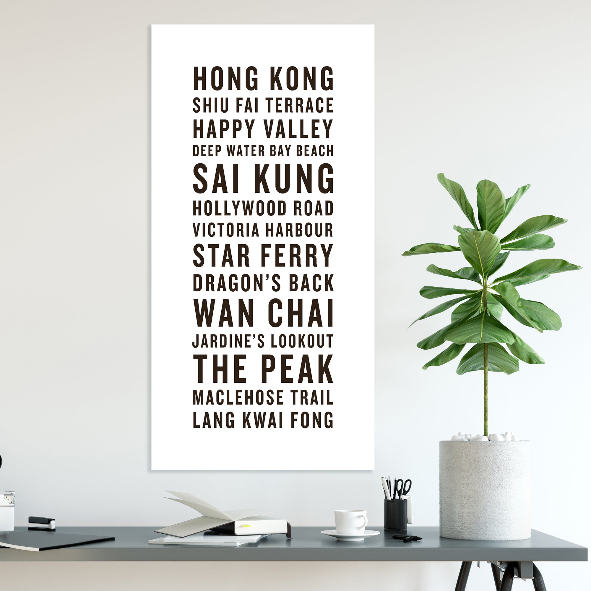 Hong Kong Bus Scroll Canvas