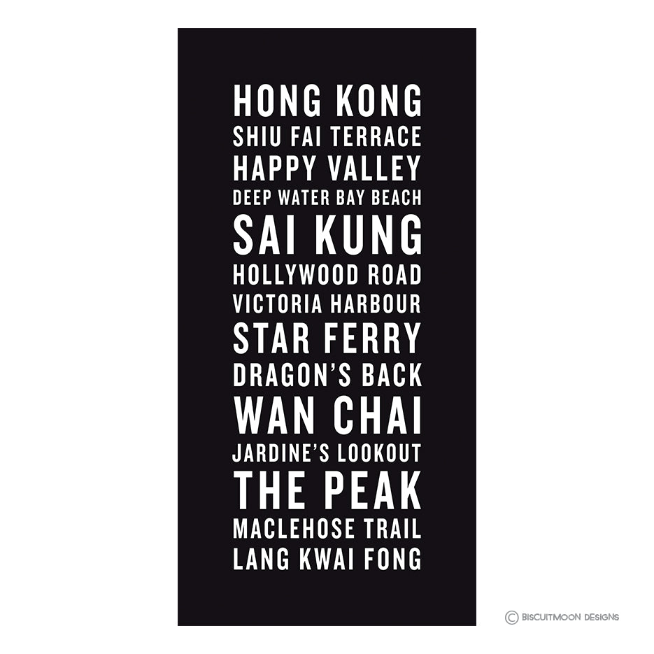 Hong Kong Bus Scroll Canvas
