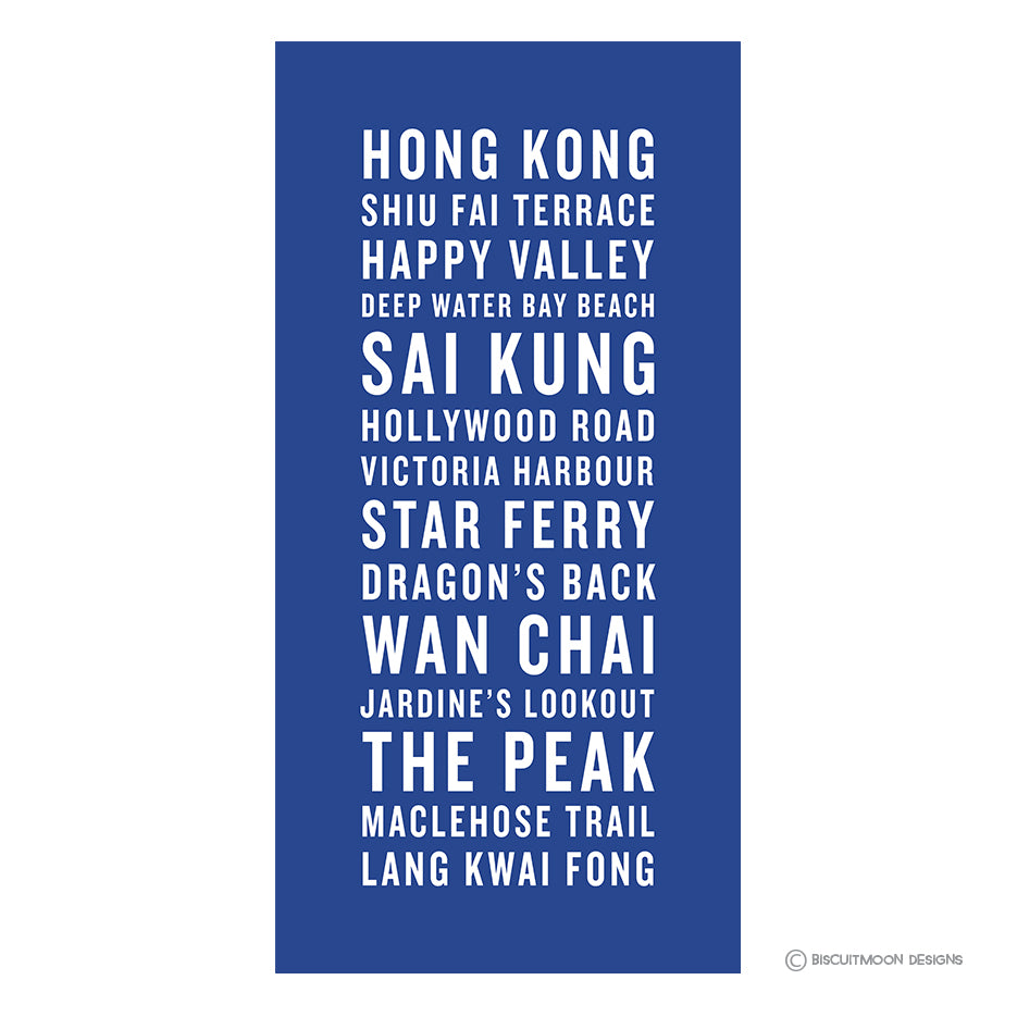 Hong Kong Bus Scroll Canvas