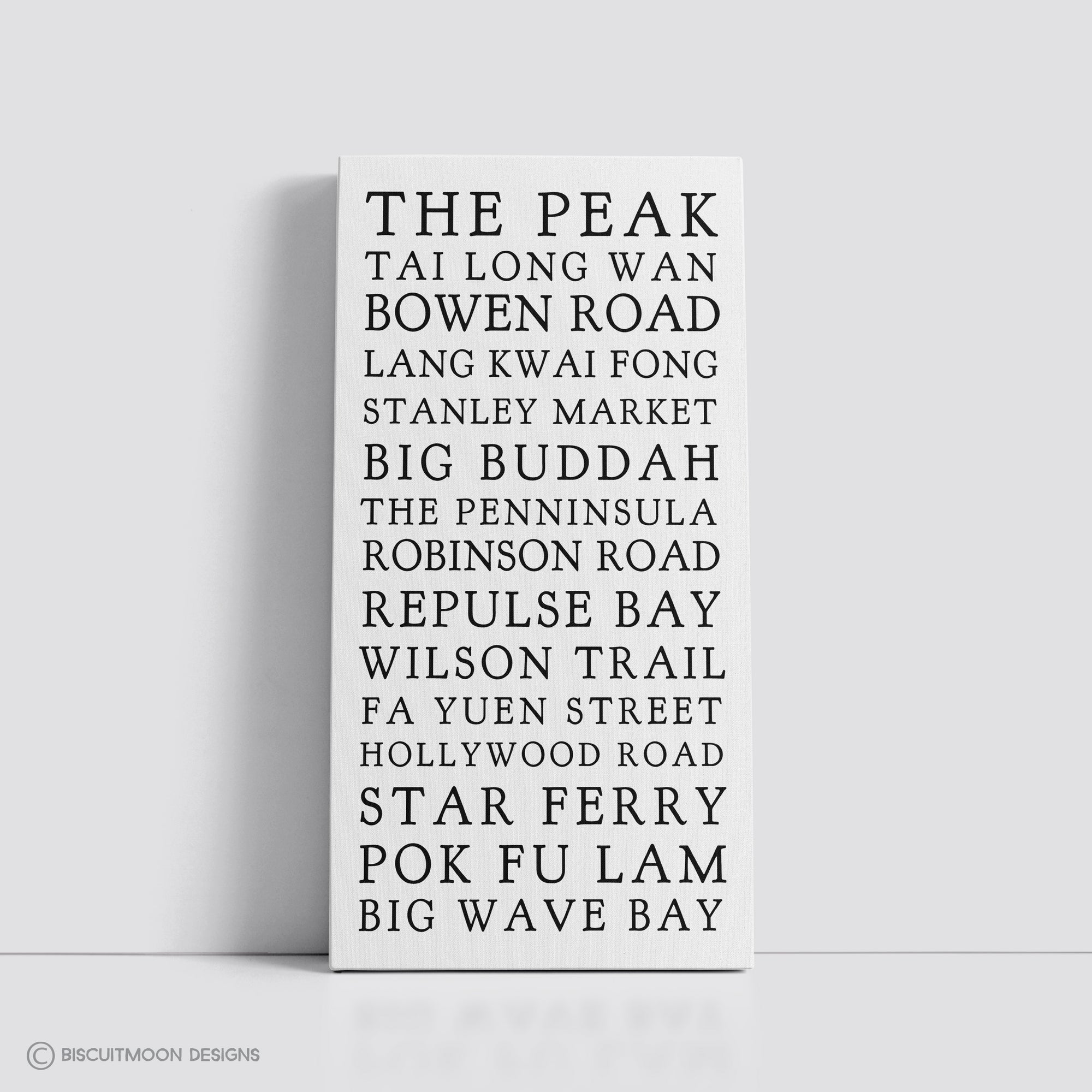 Favourite Places Bus Scroll Canvas