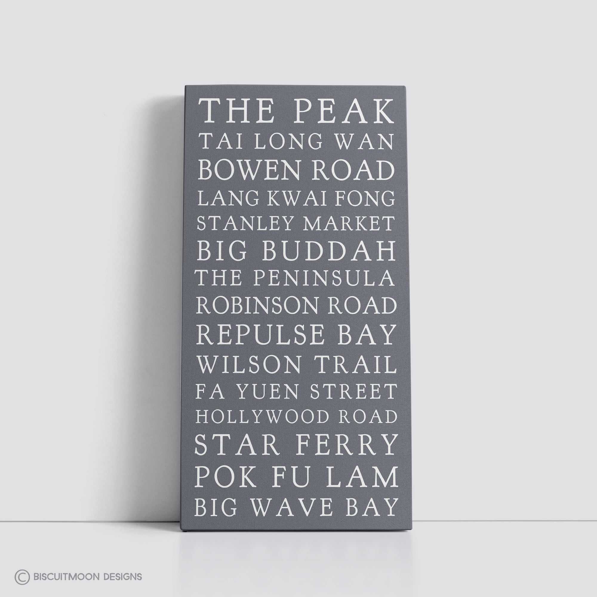 Favourite Places Bus Scroll Canvas