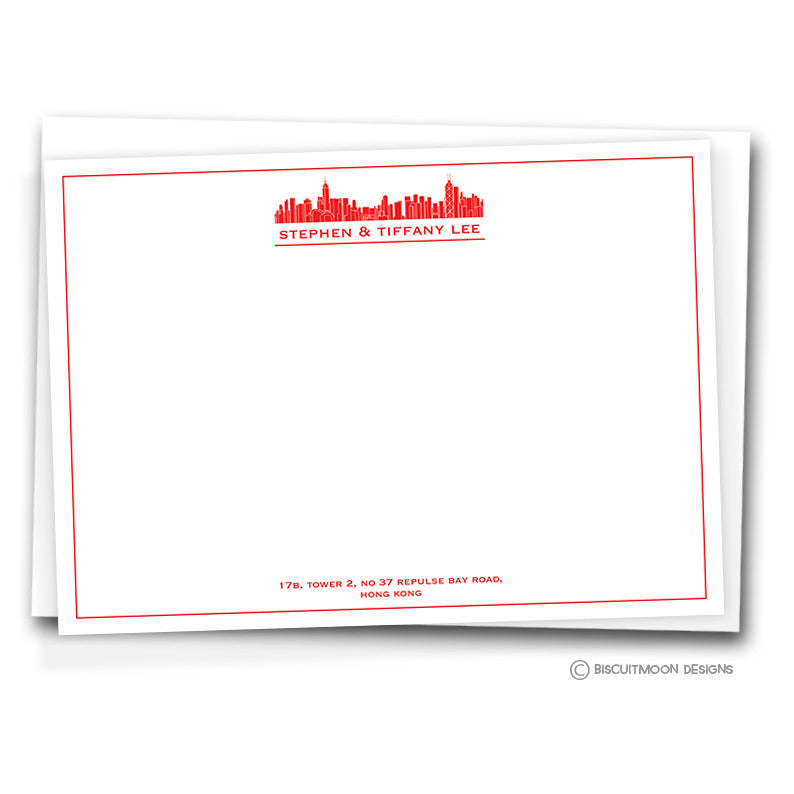 Hong Kong Skyline Correspondence Cards