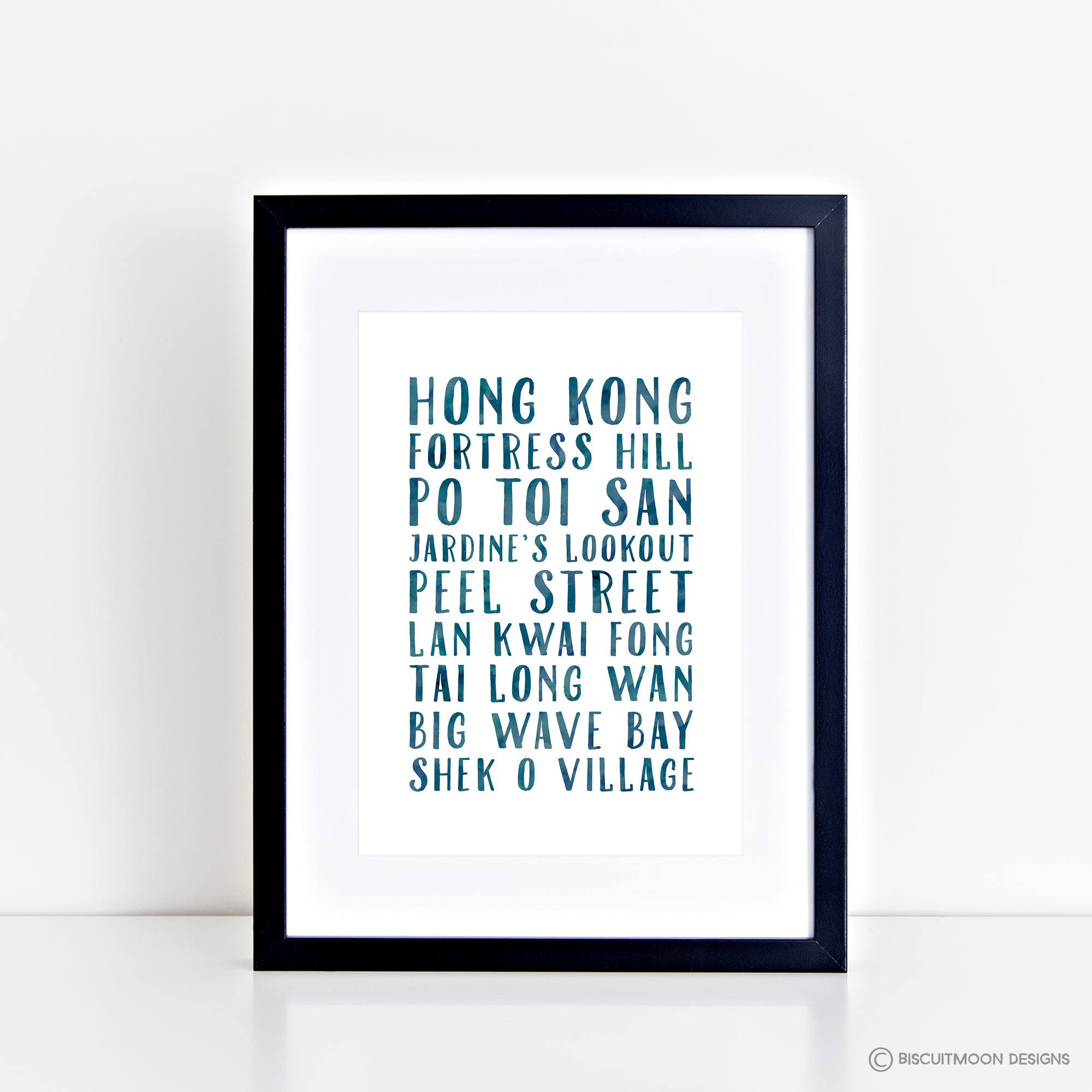 Favourite Places (Blue) Print