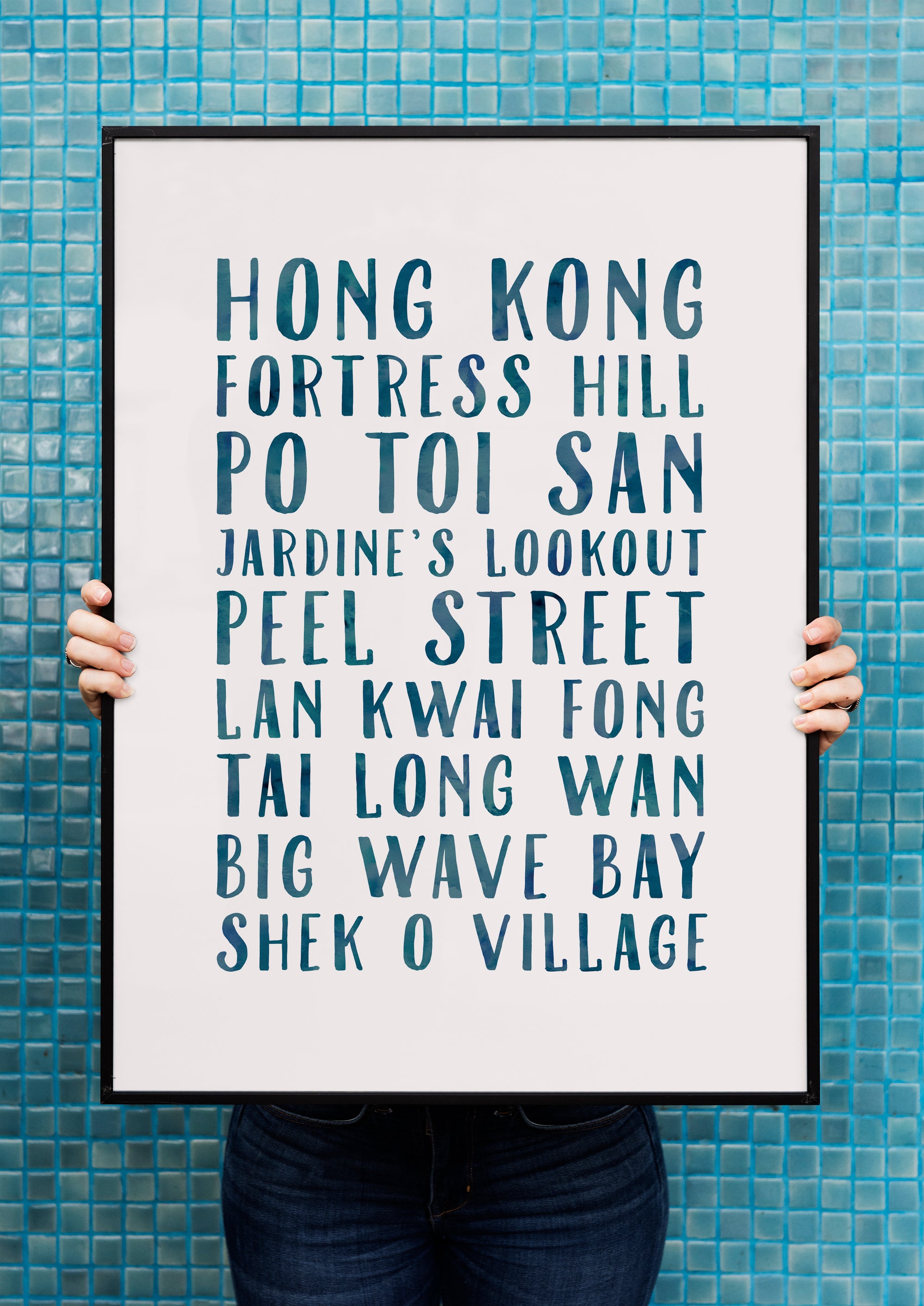 Favourite Places (Blue) Print