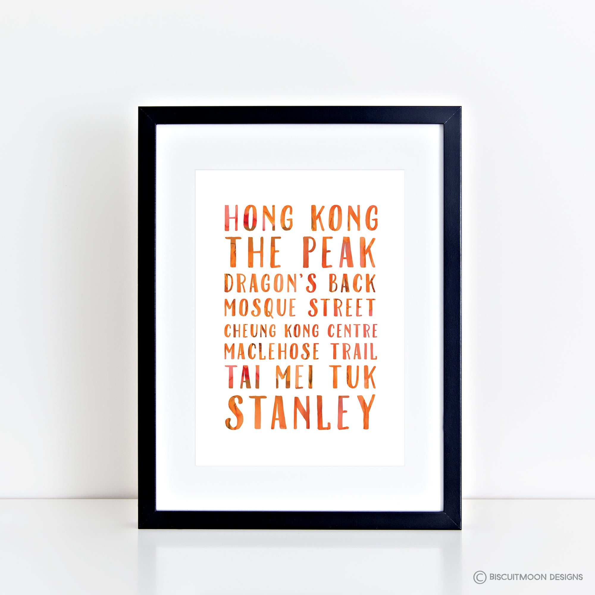 Favourite Places (Orange) Print