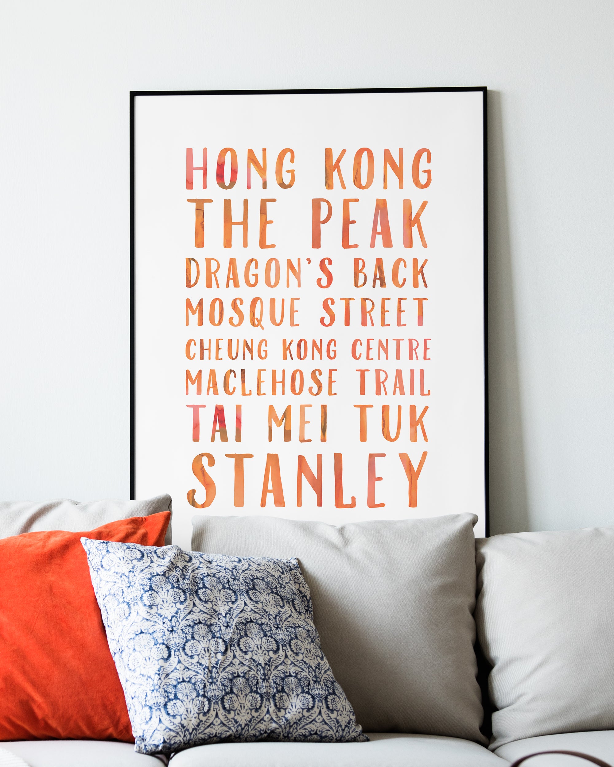 Favourite Places (Orange) Print