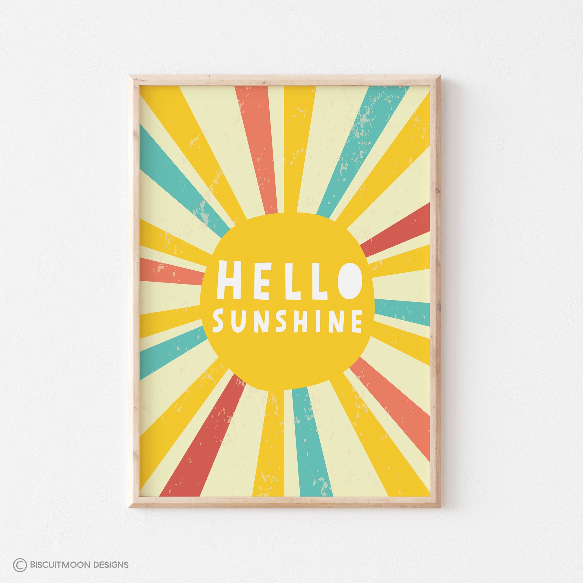 Hello Sunshine Sunburst Print