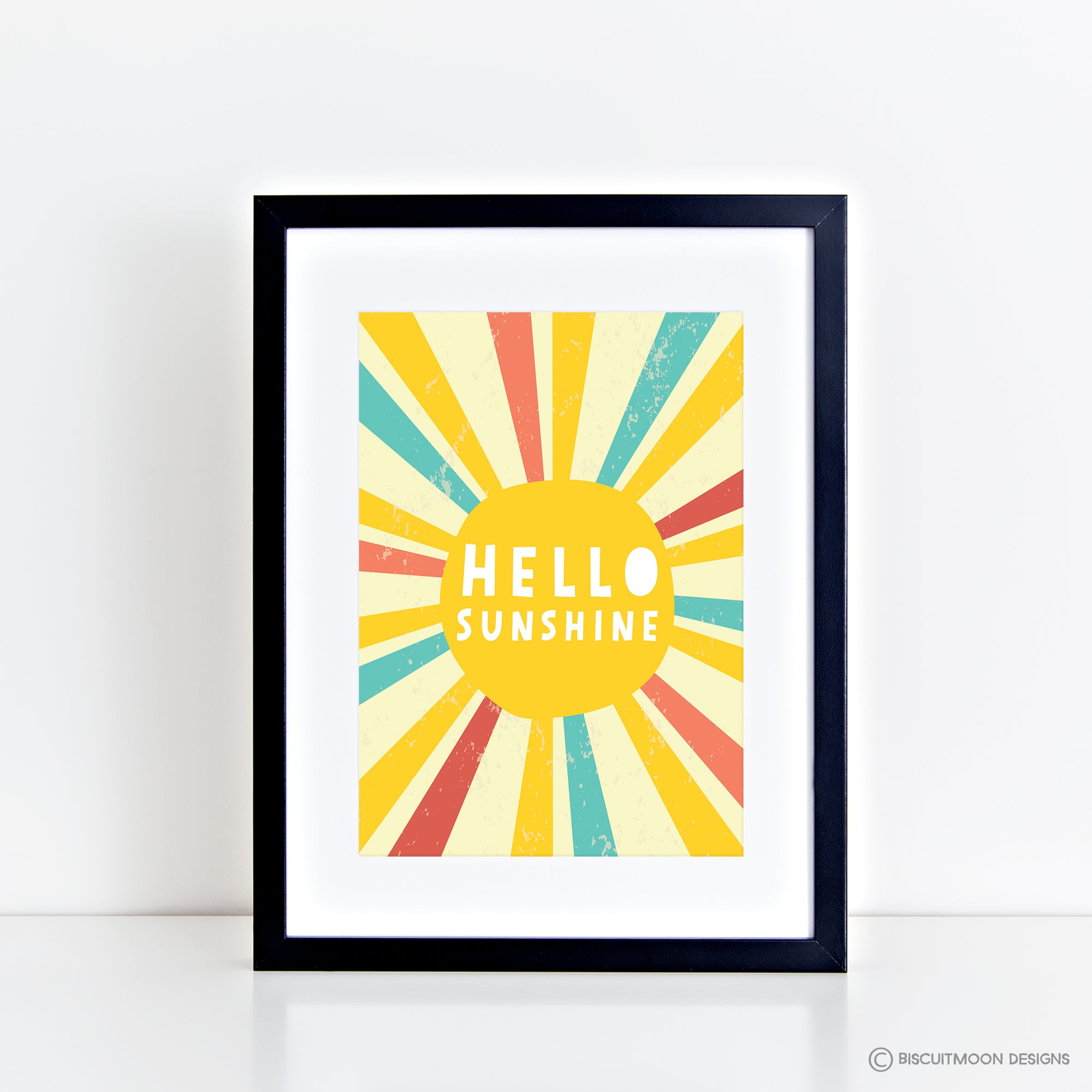 Hello Sunshine Sunburst Print