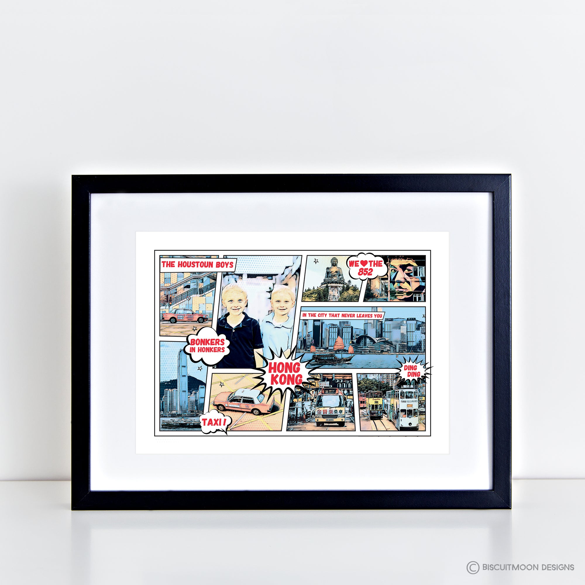 Hong Kong Pop Art Scene Personalised Print