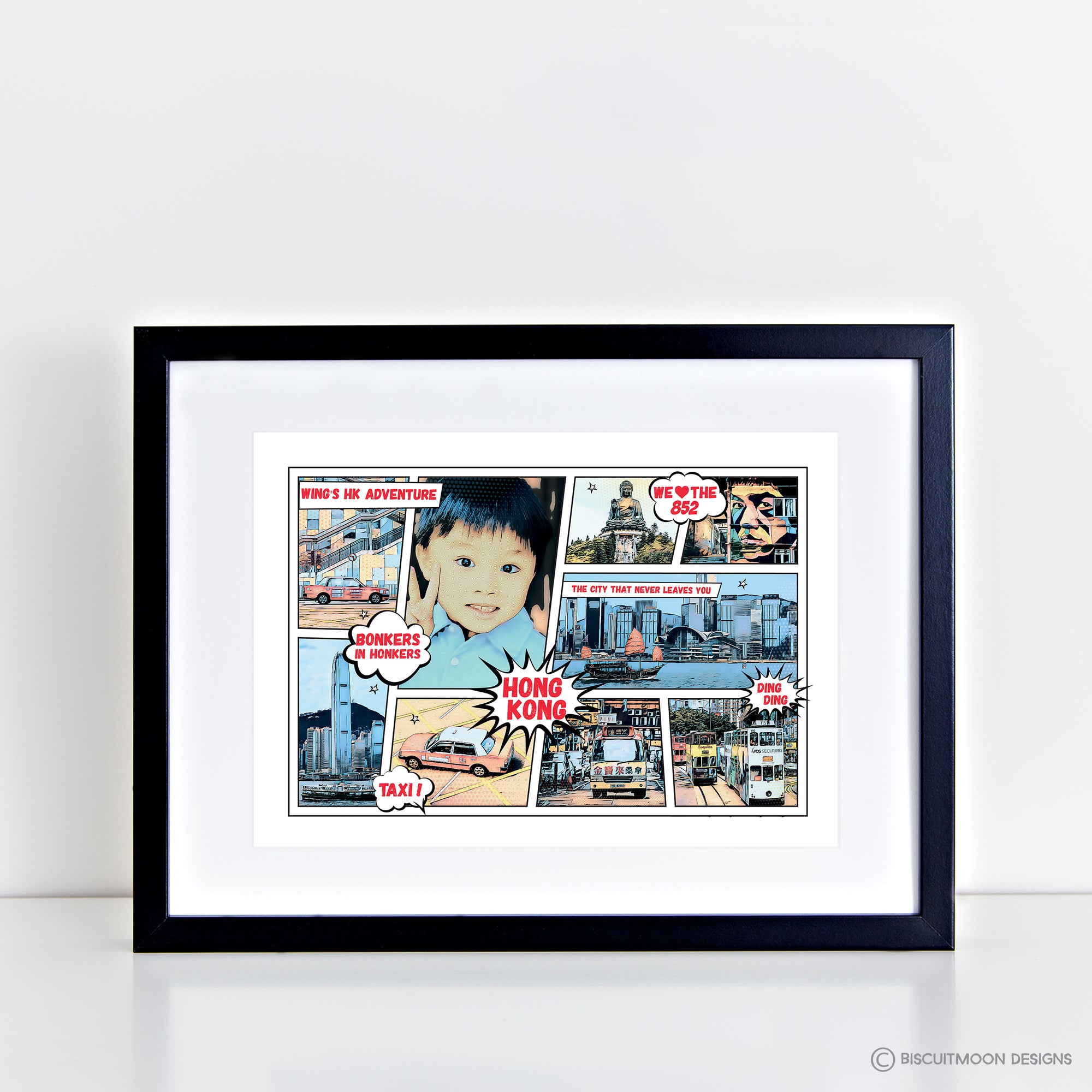 Hong Kong Pop Art Scene Personalised Print