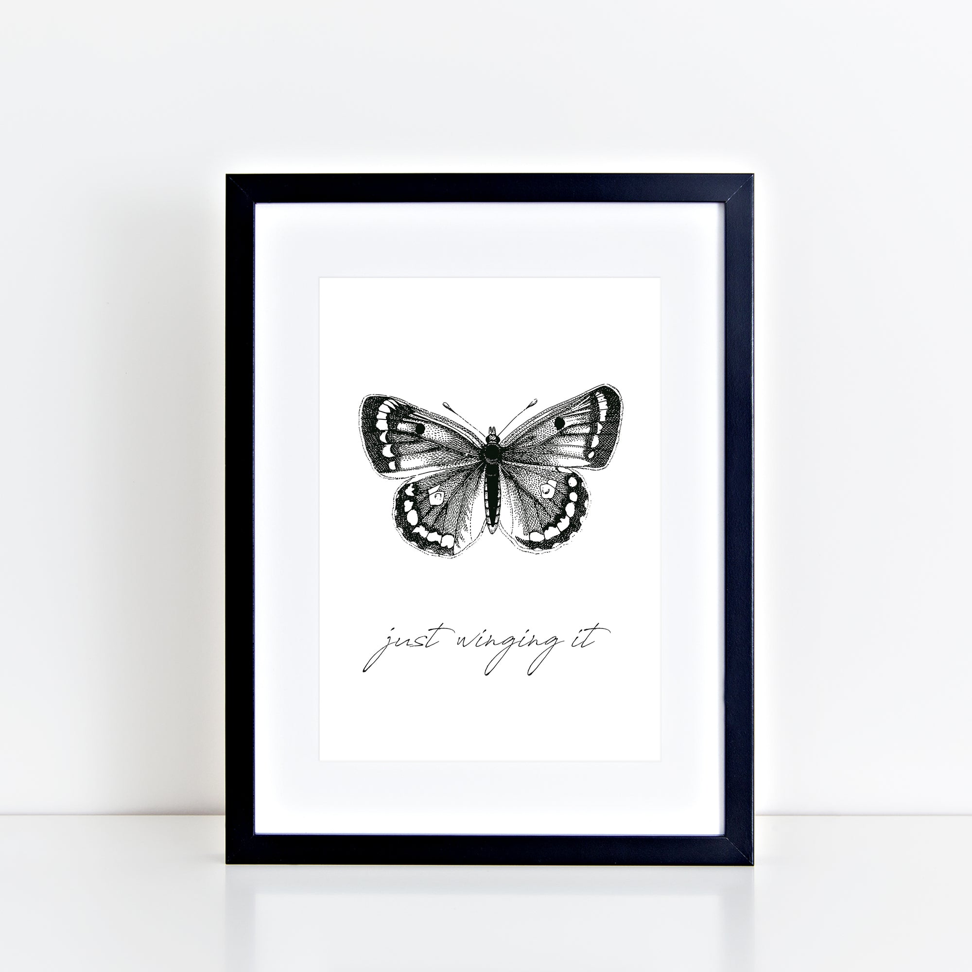 Just Winging It - White - Print