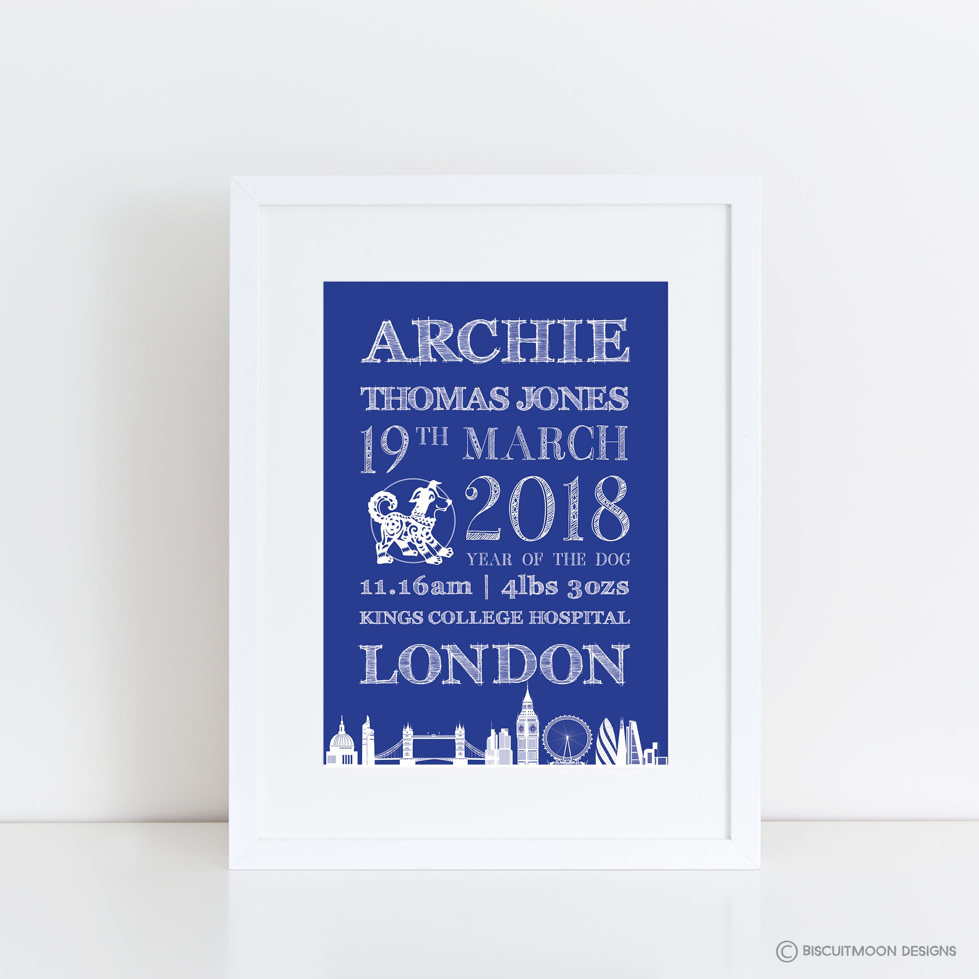 London Skyline Zodiac Birth Print