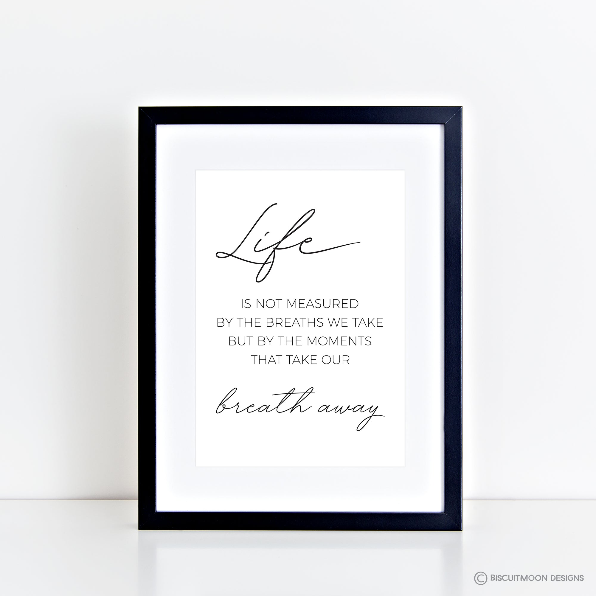 Life Is Not Measured By The Breaths We Take Print