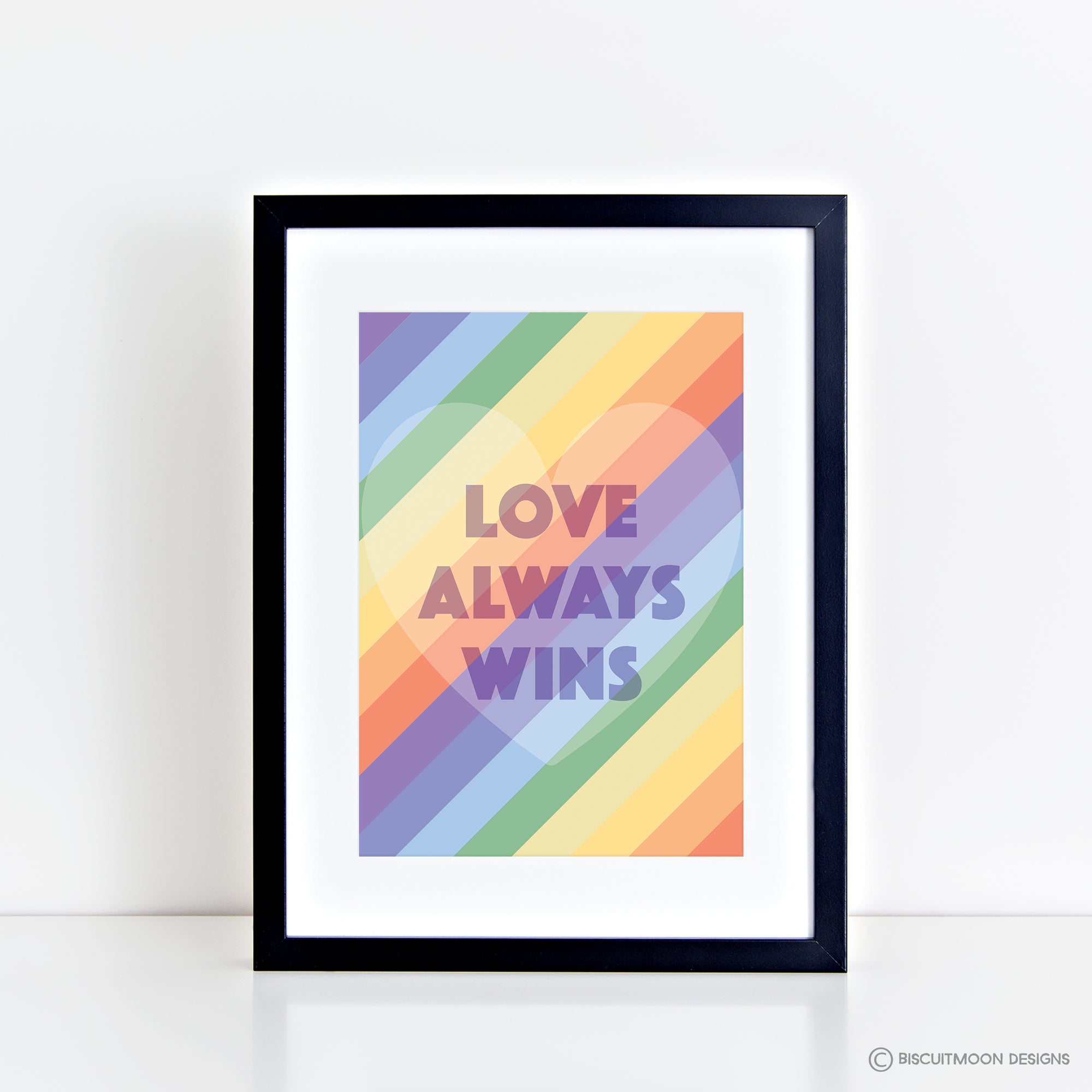 Love Always Wins Heart Print