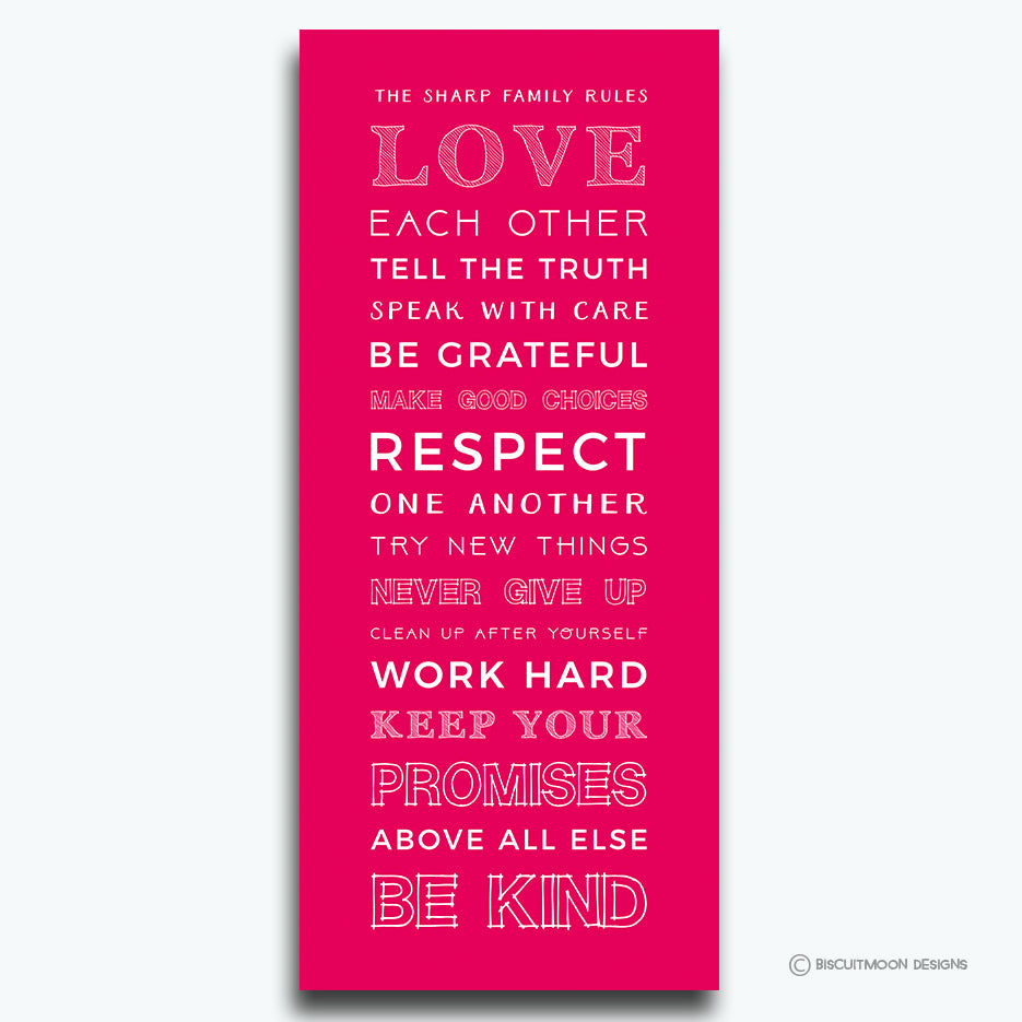 Multi Font Family Rules Canvas