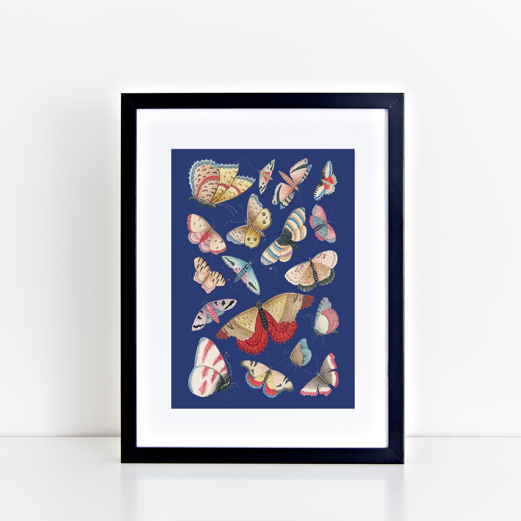 Vintage Butterflies (Dusky Purple) Print